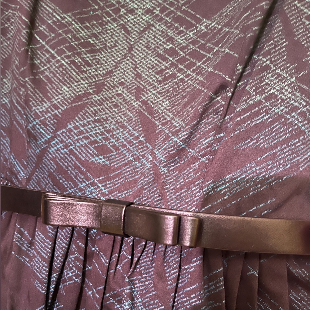 ModCloth A-line sleeveless dress with “text” pattern